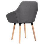 Dining Chairs 2 pcs Dark Grey Fabric