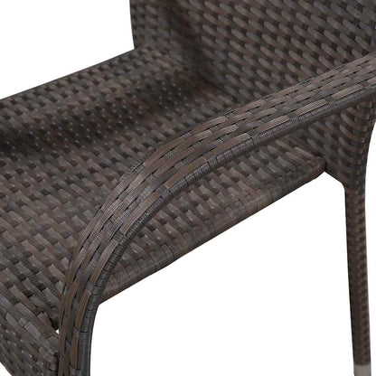 Comfortable Stackable Outdoor Chairs 4 pcs Relaxing Seating Boho 