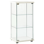 Tempered Glass Storage Cabinet 3 Shelf White | HomeAndLiving