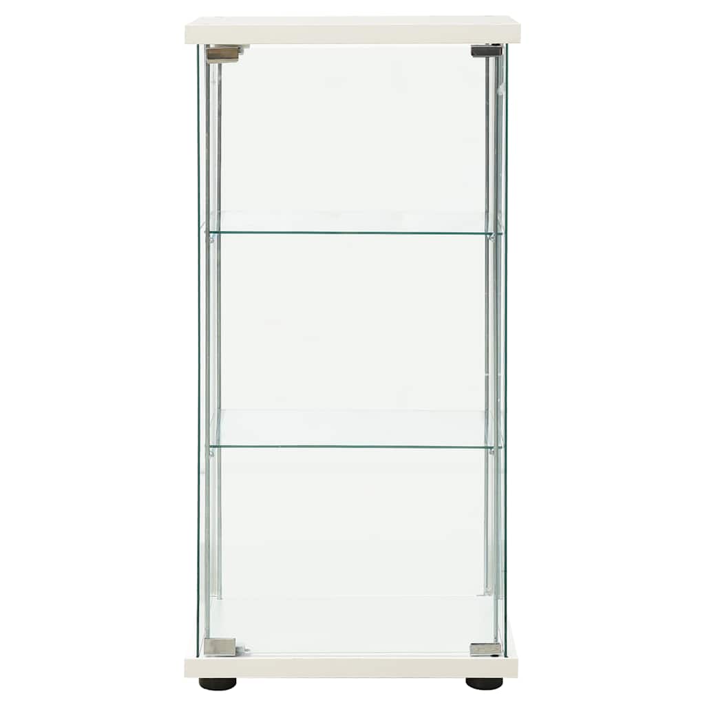 Tempered Glass Storage Cabinet 3 Shelf White | HomeAndLiving
