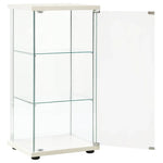Tempered Glass Storage Cabinet 3 Shelf White | HomeAndLiving