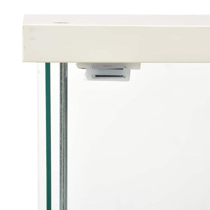 Tempered Glass Storage Cabinet 3 Shelf White | HomeAndLiving