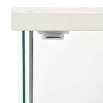 Tempered Glass Storage Cabinet 3 Shelf White | HomeAndLiving