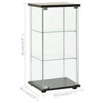 Tempered Glass Storage Cabinet 3 Shelf Black | HomeAndLiving