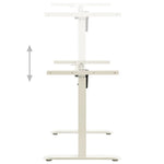 Height Adjustable Electric Motorised Standing Desk Frame White