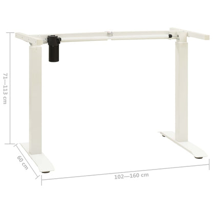 Height Adjustable Electric Motorised Standing Desk Frame White