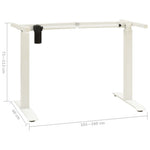 Height Adjustable Electric Motorised Standing Desk Frame White