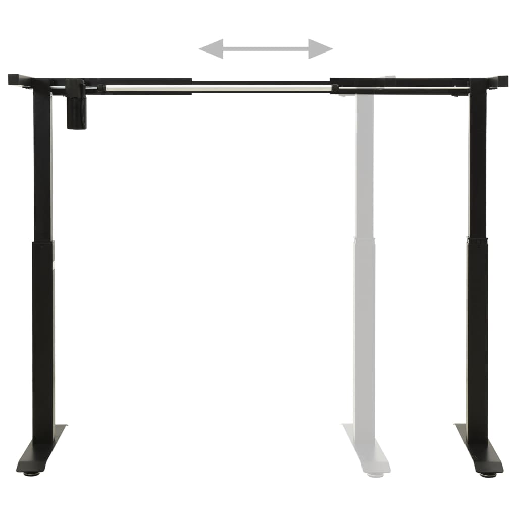Black Electric Motorised Standing Desk Frame Height Adjustable