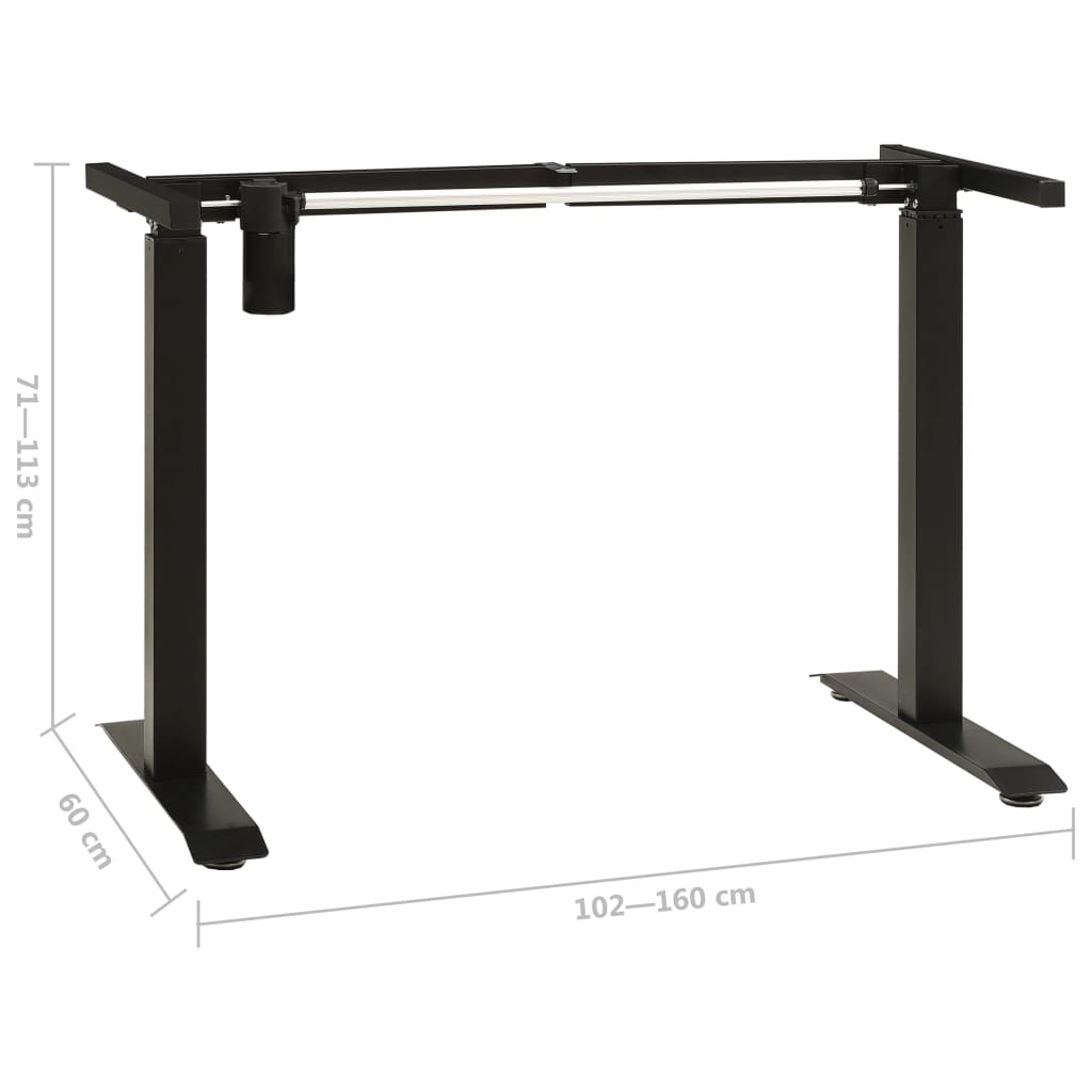 Black Electric Motorised Standing Desk Frame Height Adjustable