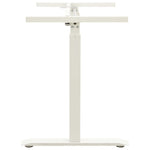 Manual Height Adjustable Standing Desk Frame Hand Crank White Steel Desk