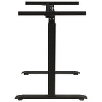 Manual Height Adjustable Standing Desk Frame Hand Crank Black Steel XL