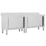 Stainless Steel Work Tables Sliding Doors 2pc | HomeAndLiving