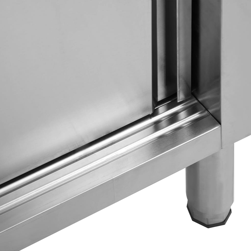 Stainless Steel Work Tables Sliding Doors 2pc | HomeAndLiving