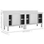 Stainless Steel Work Tables Sliding Doors 2pc | HomeAndLiving