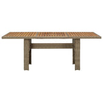 Contemporary Garden Dining Table Brown 200x100x74 Indoor Outdoor Use Home Comfort