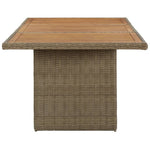 Contemporary Garden Dining Table Brown 200x100x74 Indoor Outdoor Use Home Comfort
