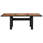 Modern Garden Dining Table Black 200x100x74 Daily Living Essential Boho