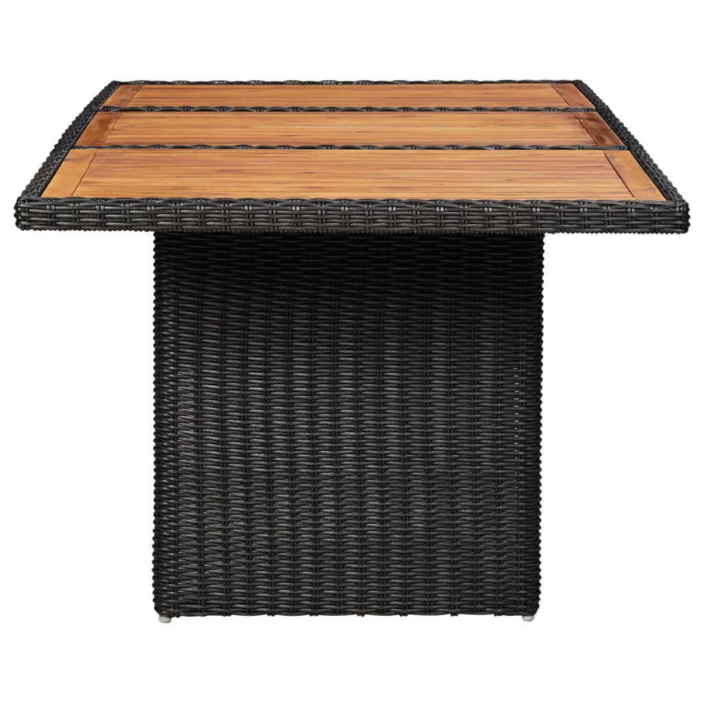 Modern Garden Dining Table Black 200x100x74 Daily Living Essential Boho 