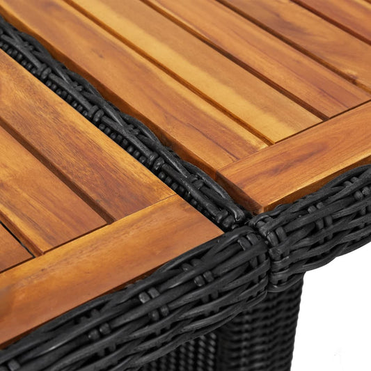 Modern Garden Dining Table Black 200x100x74 Daily Living Essential Boho 