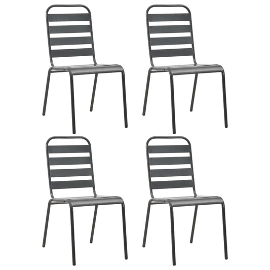 Premium Outdoor Chairs 4 pcs Slatted Lounge Area Essentials 