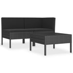 Modern 3 Piece Garden Lounge Set Garden Gathering Urban Style