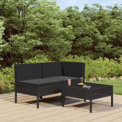 Modern 3 Piece Garden Lounge Set Garden Gathering Urban Style 