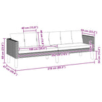 Decorative 3 Seater Garden Sofa with Patio Setup Garden Leisure