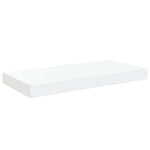 Floating Wall Shelves High Gloss White MDF 2pc | HomeAndLiving