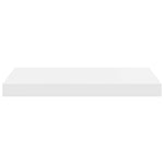 Floating Wall Shelves High Gloss White MDF 2pc | HomeAndLiving