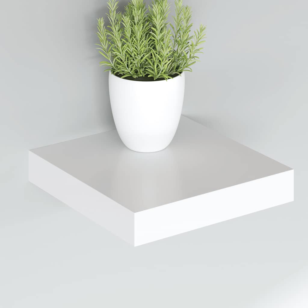 Floating Wall Shelf White MDF 23cm | HomeAndLiving