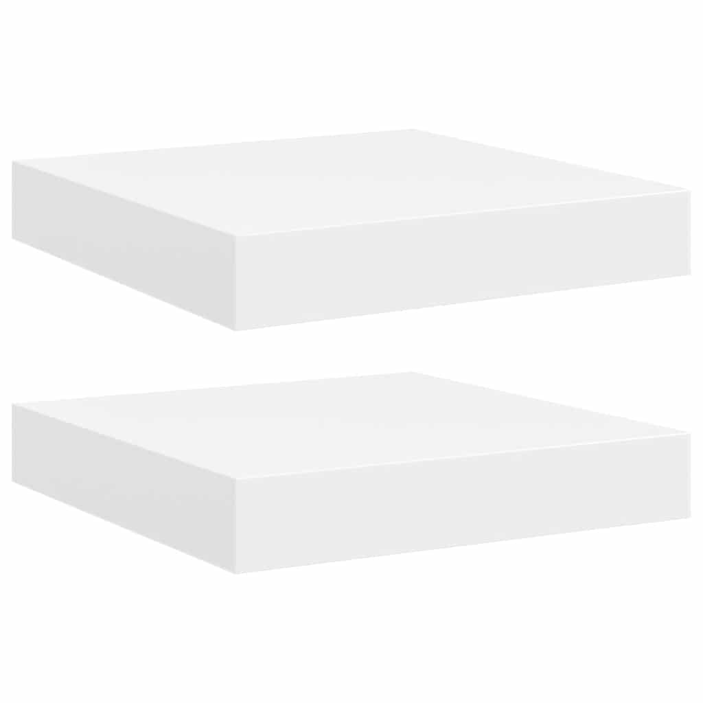 Floating Wall Shelves 2pk White MDF | HomeAndLiving