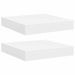 Floating Wall Shelves 2pk White MDF | HomeAndLiving