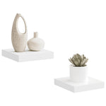 Floating Wall Shelves 2pk White MDF | HomeAndLiving