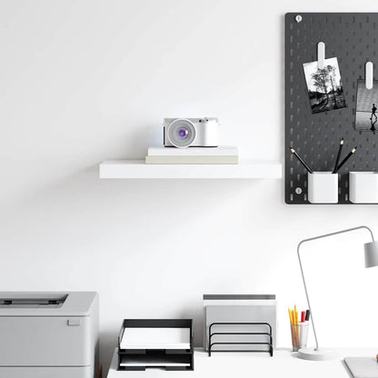 Floating Wall Shelf White 50cm MDF | HomeAndLiving