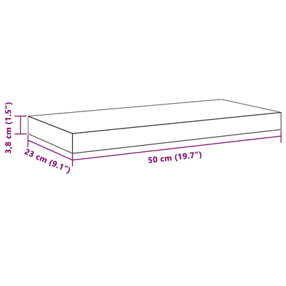 Floating Wall Shelf White 50cm MDF | HomeAndLiving