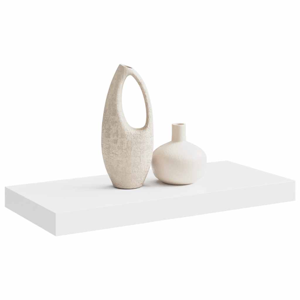 Floating Wall Shelf White 50cm MDF | HomeAndLiving