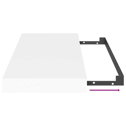 Floating Wall Shelf White 50cm MDF | HomeAndLiving
