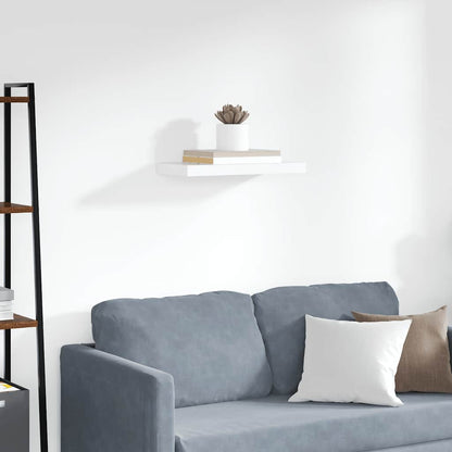 Floating Wall Shelf White 50cm MDF | HomeAndLiving