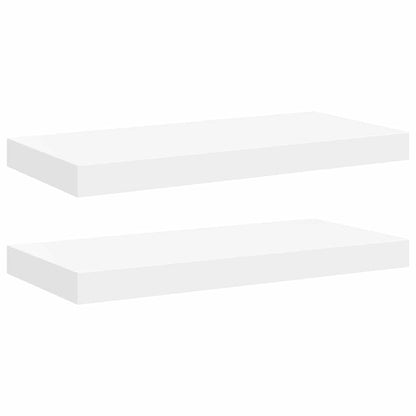 Floating Wall Shelves White MDF Set of 2 | HomeAndLiving