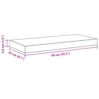 Floating Wall Shelves White MDF Set of 2 | HomeAndLiving