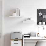 Floating Wall Shelves White MDF Set of 2 | HomeAndLiving