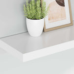 Floating Wall Shelves White MDF Set of 2 | HomeAndLiving