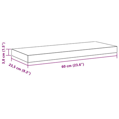 Floating Wall Shelf White 60cm MDF | HomeAndLiving