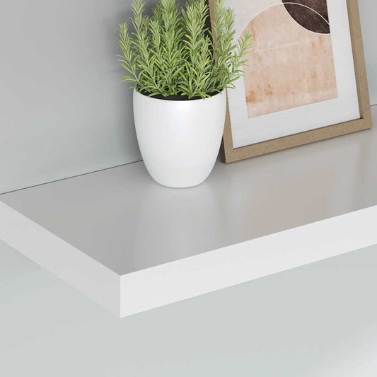 Floating Wall Shelf White 60cm MDF | HomeAndLiving