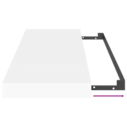 Floating Wall Shelf White 60cm MDF | HomeAndLiving