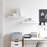 Floating Wall Shelves 2pc White MDF 60cm | HomeAndLiving
