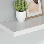 Floating Wall Shelves 2pc White MDF 60cm | HomeAndLiving