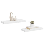 Floating Wall Shelves 2pc White MDF 60cm | HomeAndLiving