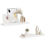 Floating Wall Shelves 2pk White 80cm MDF | HomeAndLiving