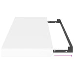 Floating Wall Shelves 2pk White 80cm MDF | HomeAndLiving